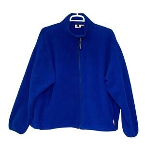 Woolrich blue fleece zip long sleeves vintage jacket size 2X
